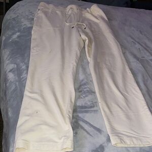 Ralph Lauren Men's Off-White Drawstring Sweatpants